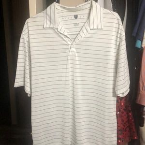 Men’s white Nike golf shirt